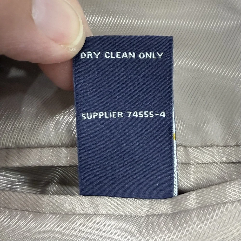Stafford Linen Blazer Men's 42S Beige Classic Fit Signature Sport Coat Dual Vent